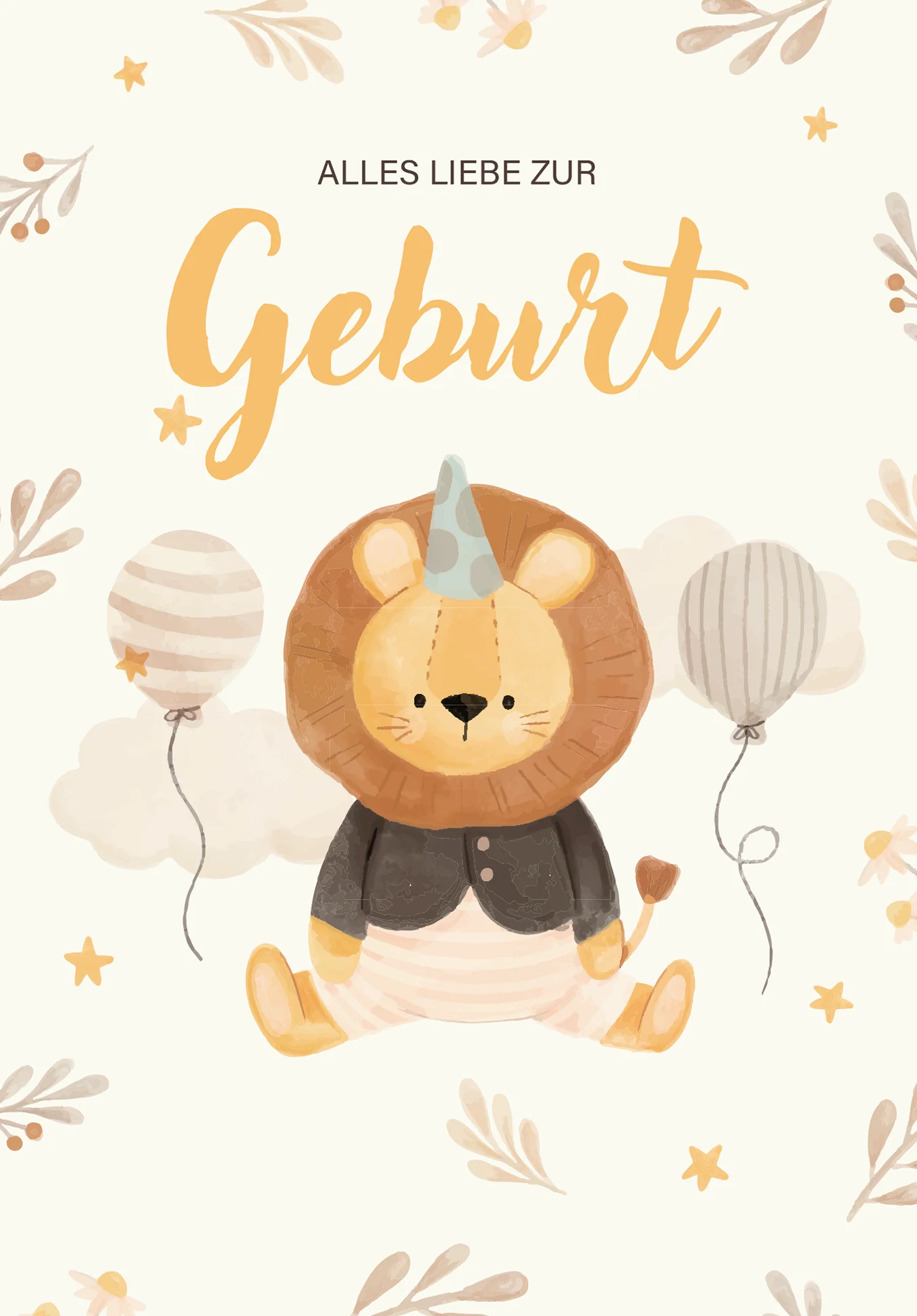 Alles Liebe zur Geburt - Löwe Beige PDF - Image 2