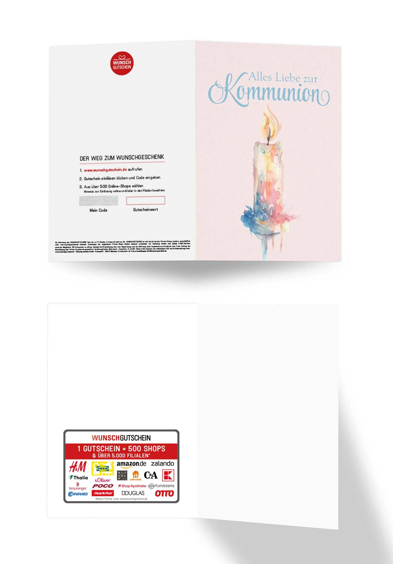 Alles Liebe zur Kommunion - Kerze Aquarell PDF - Image 3