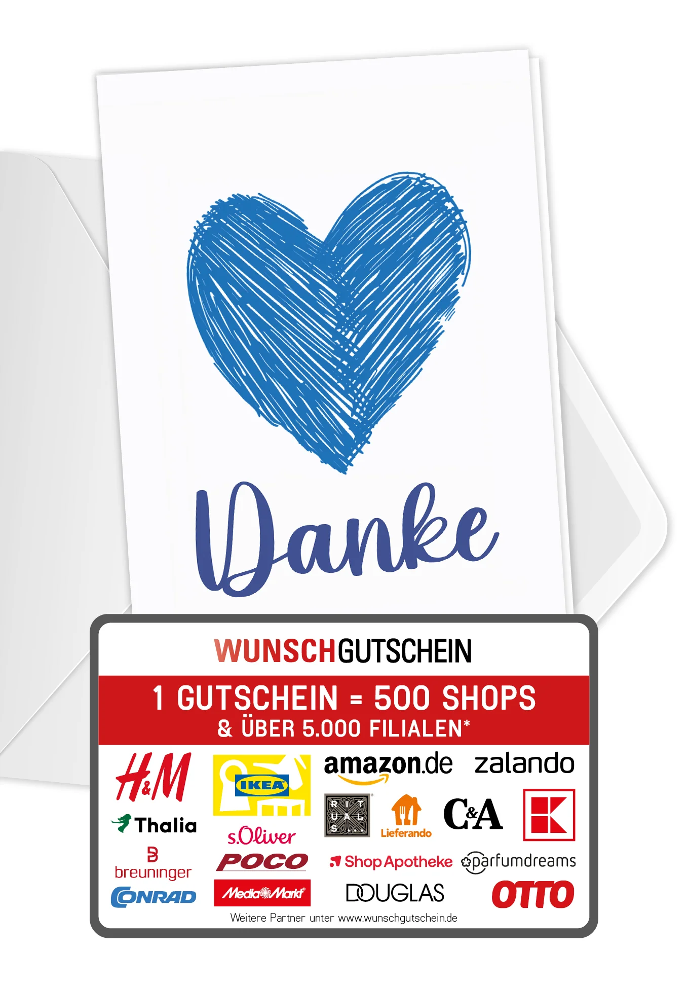 Danke - Herz Blau