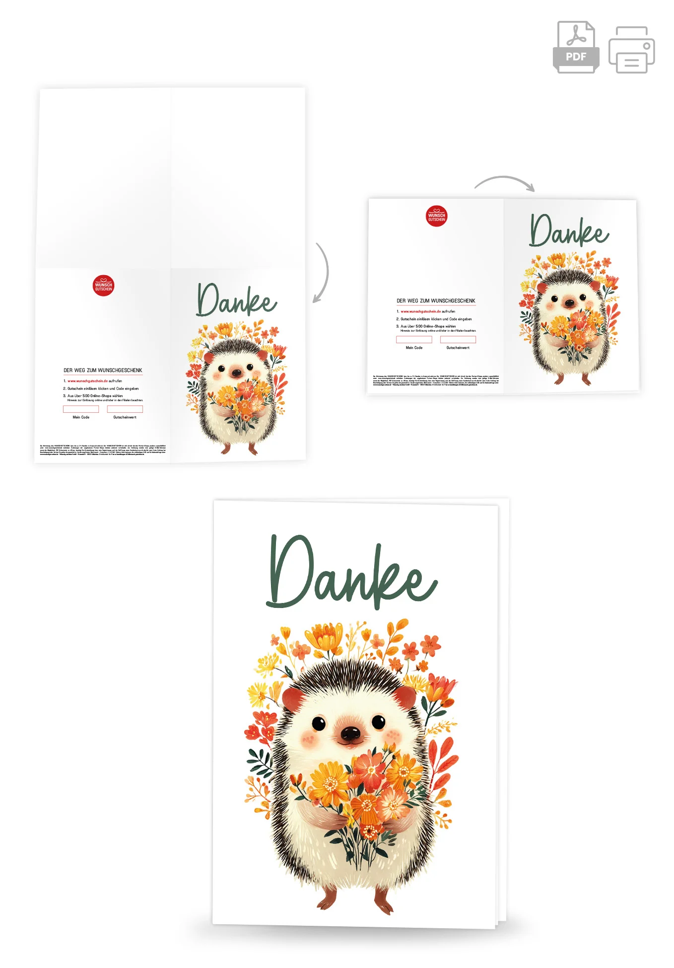 Danke - Igel Blumen - Image 4