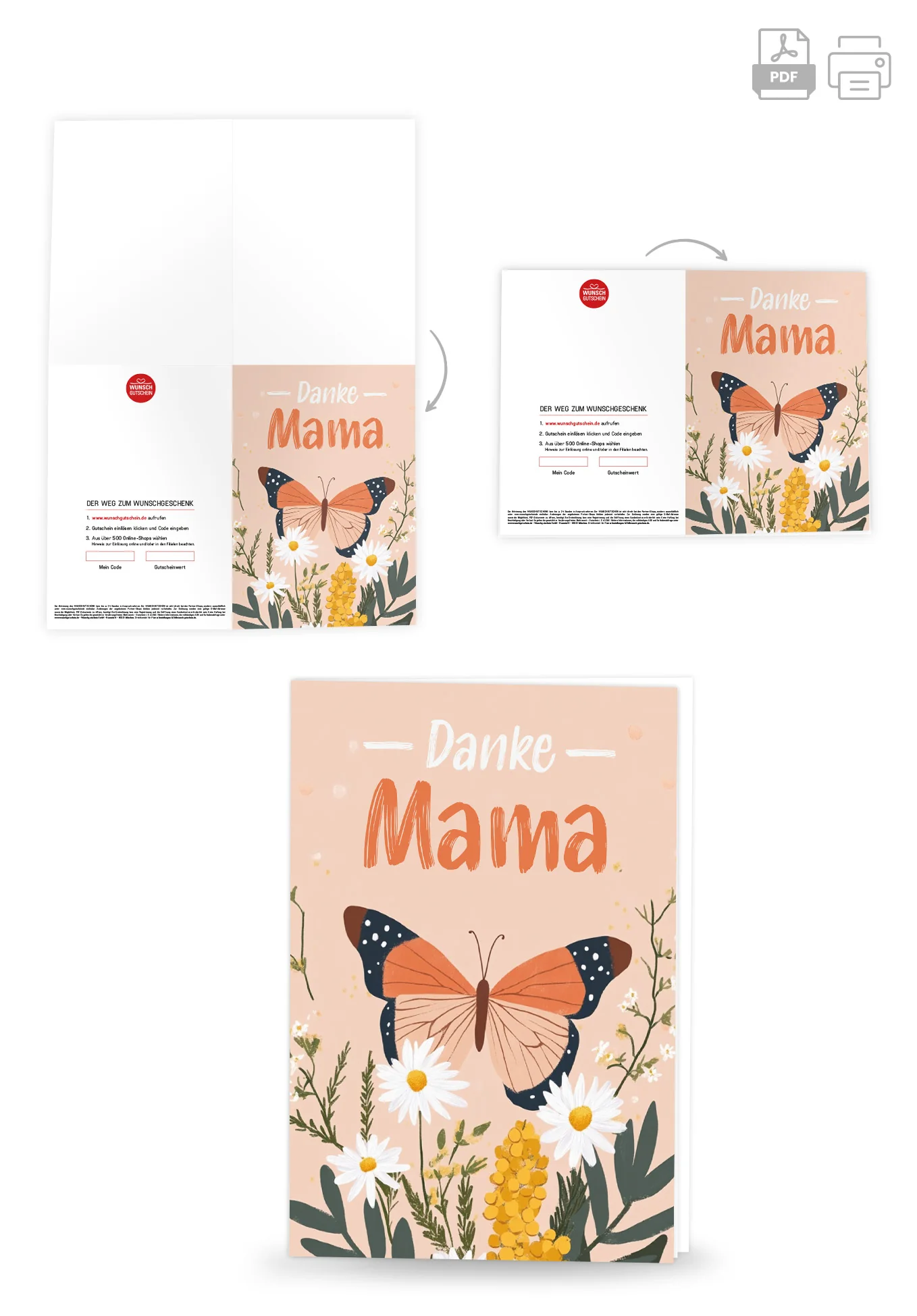 Danke Mama - Schmetterling Orange - Image 4