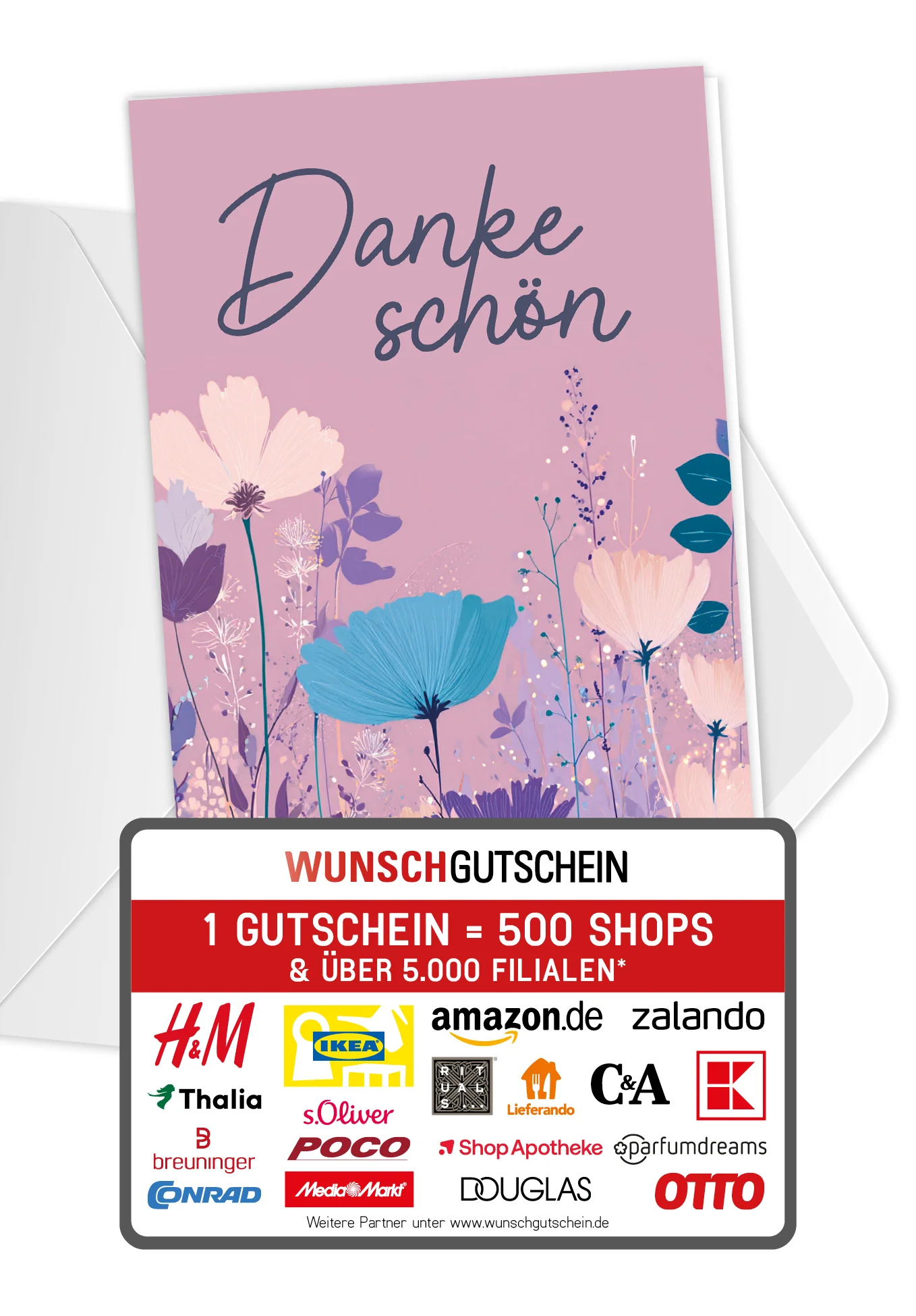 Dankeschön - Blumen Lila