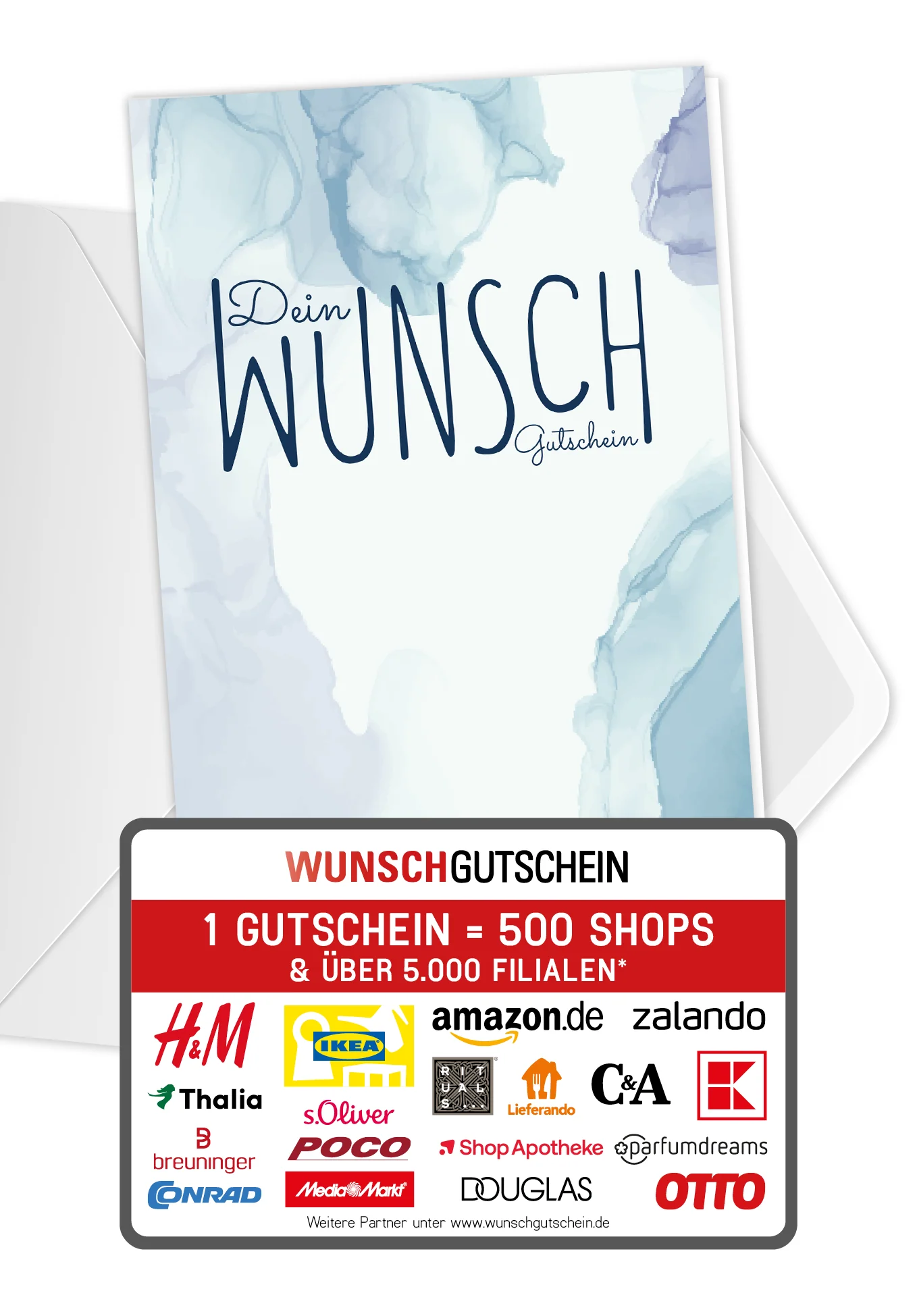 Dein Wunschgutschein - Aquarell Blau PDF