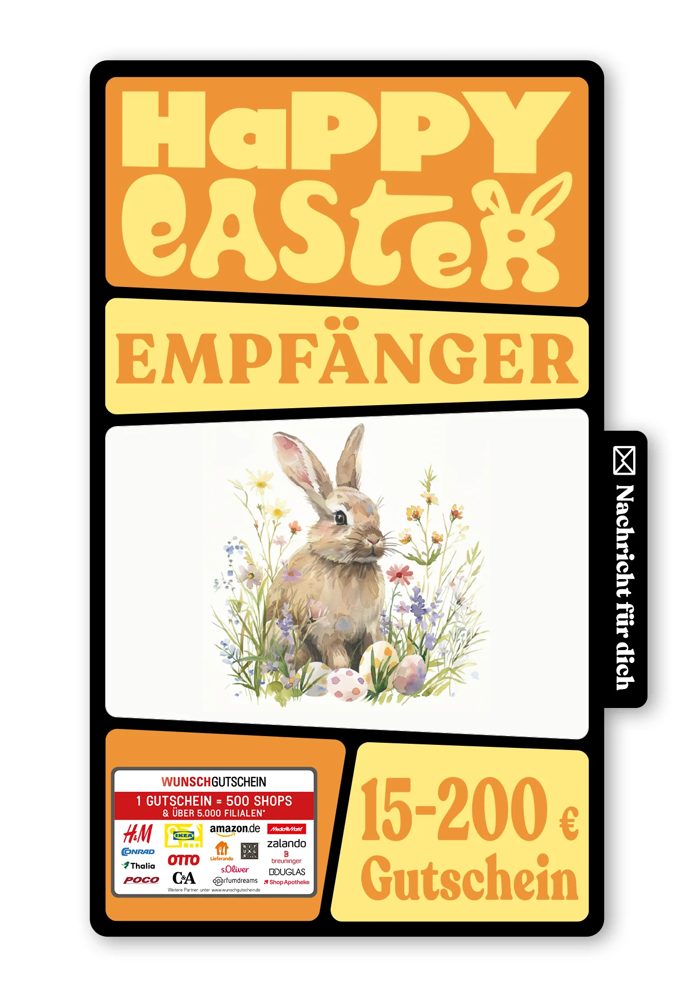 Digital - Frohe Ostern - Hase im Gras
