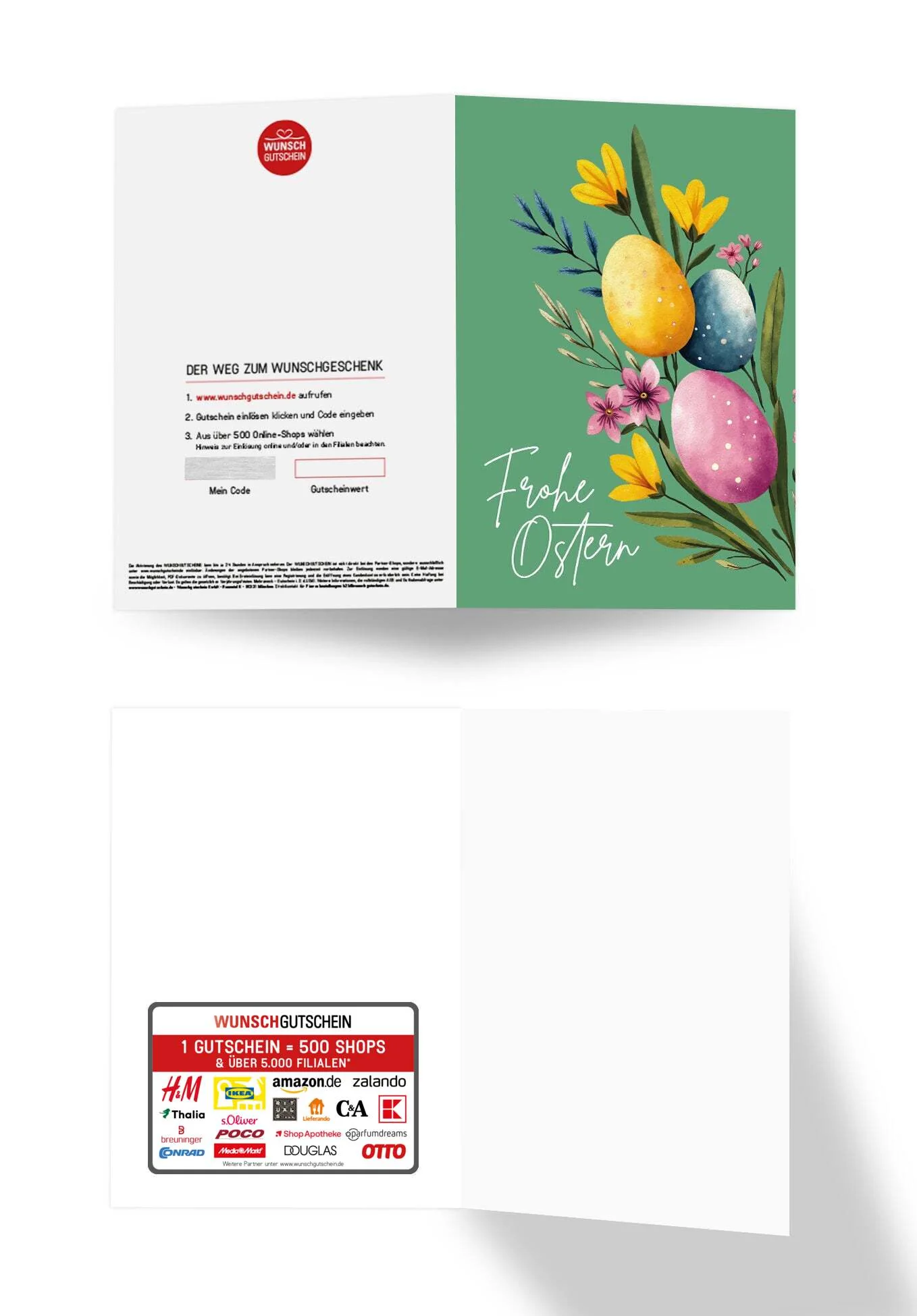 Frohe Ostern - Eier und Blumen Grün - Image 3
