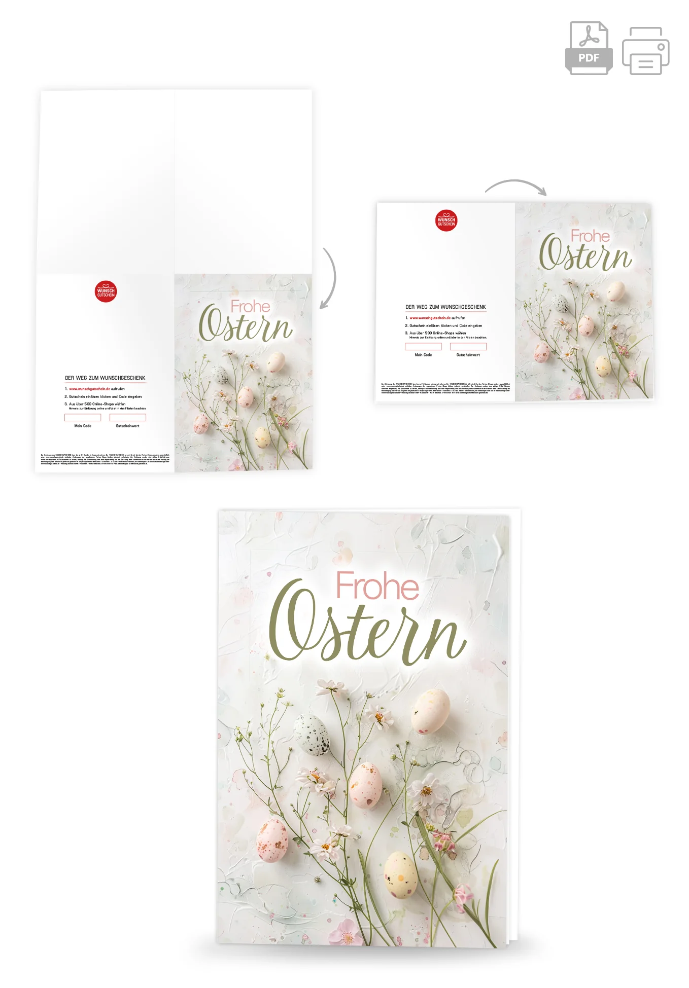 Frohe Ostern - Eier und Blumen Pastel PDF - Image 4
