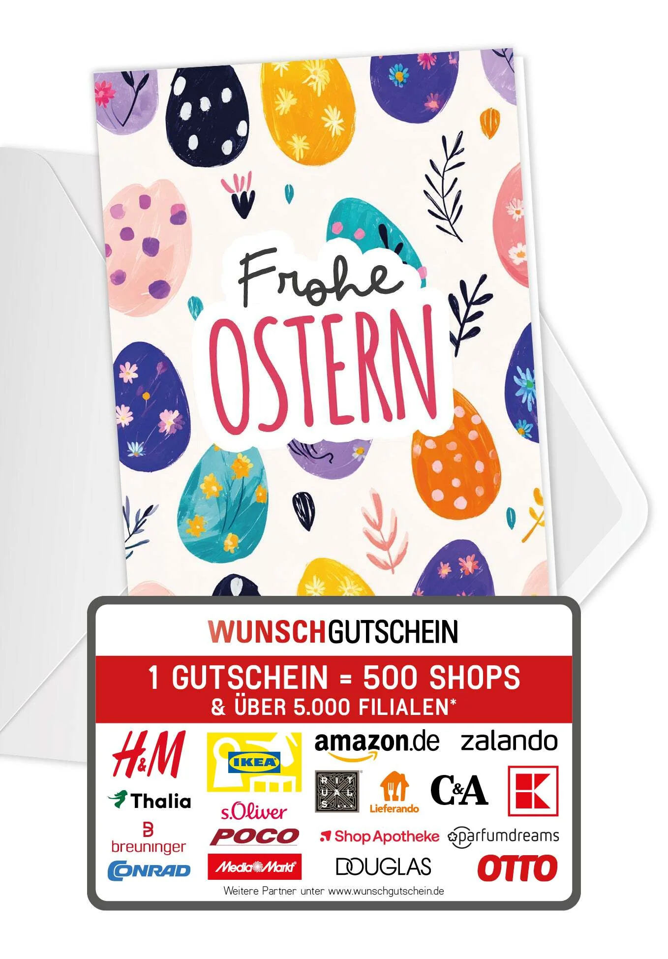 Frohe Ostern - Eiermuster Bunt PDF