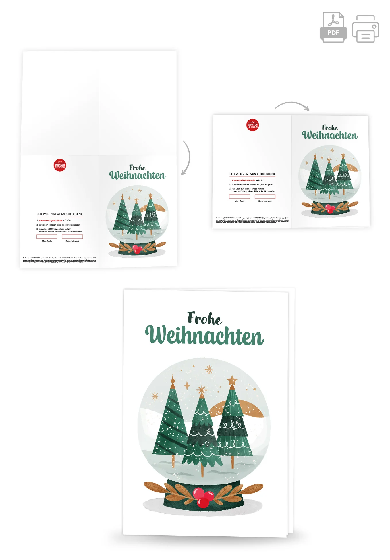 Frohe Weihnachten - Schneekugel Bäume - Image 4