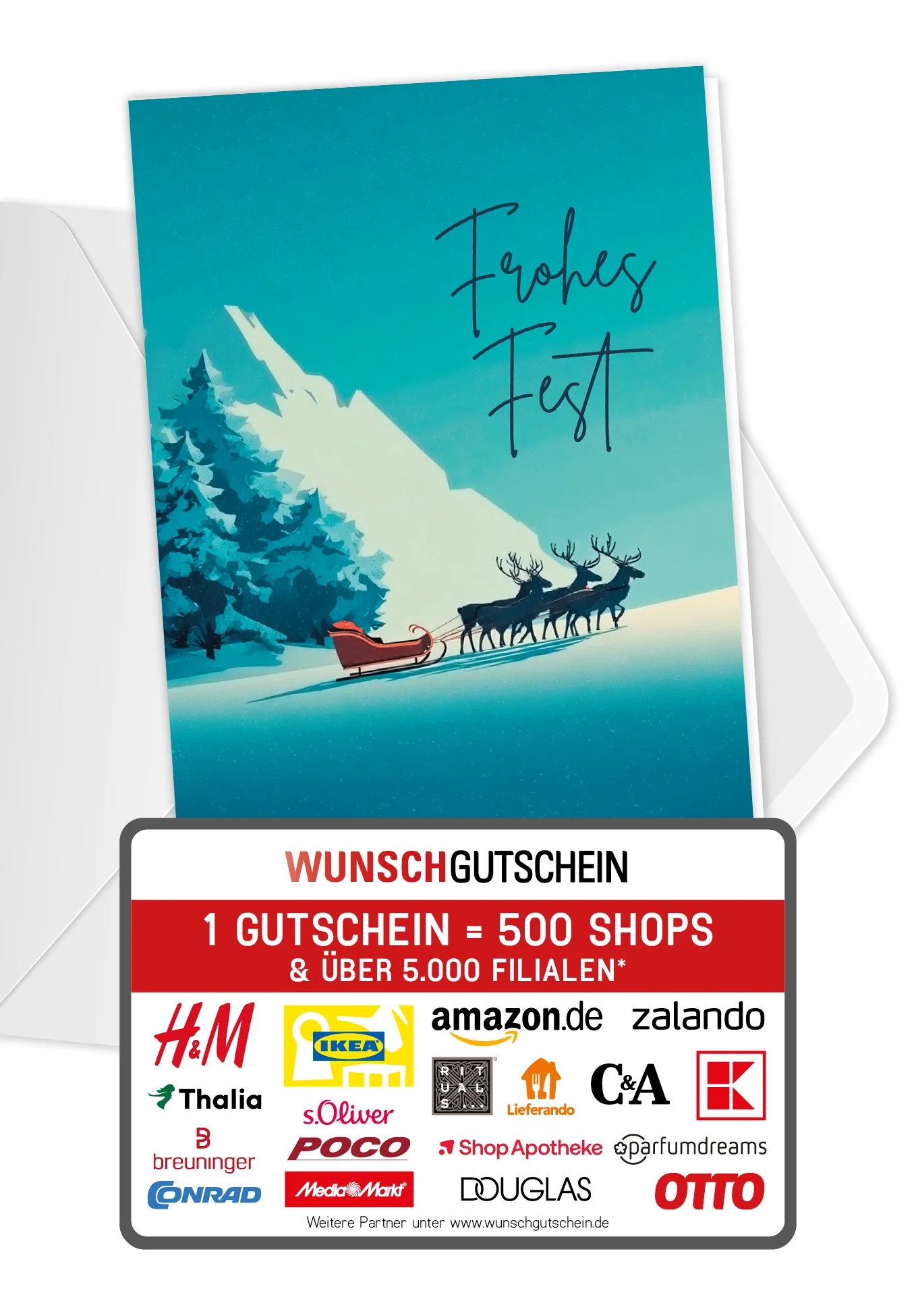 Frohes Fest - Schlitten Berge PDF