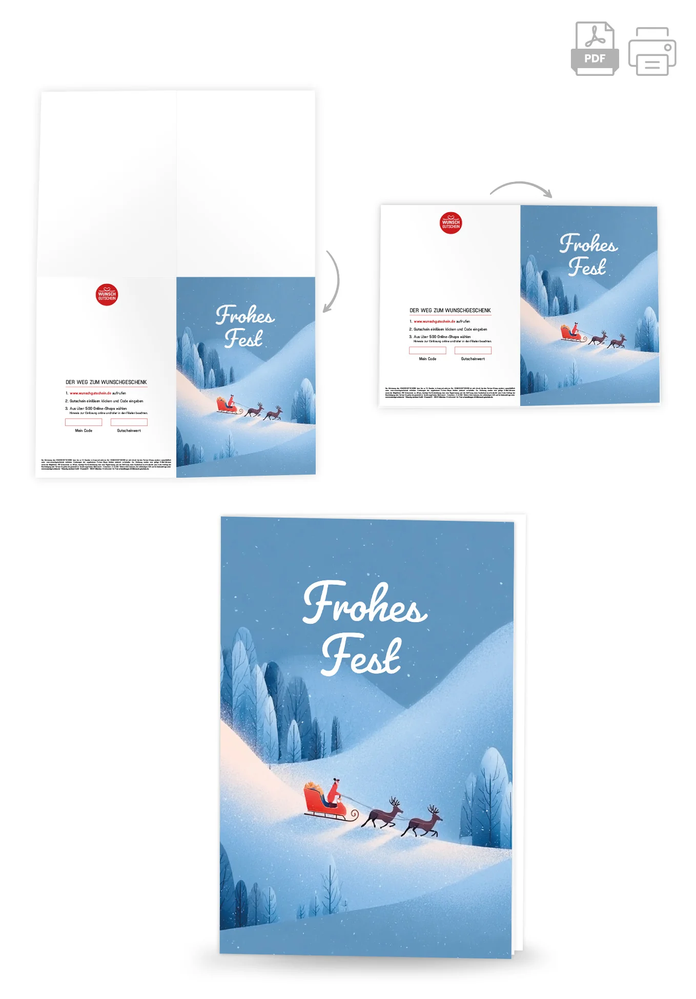 Frohes Fest - Schlitten Weihnachtsmann - Image 4