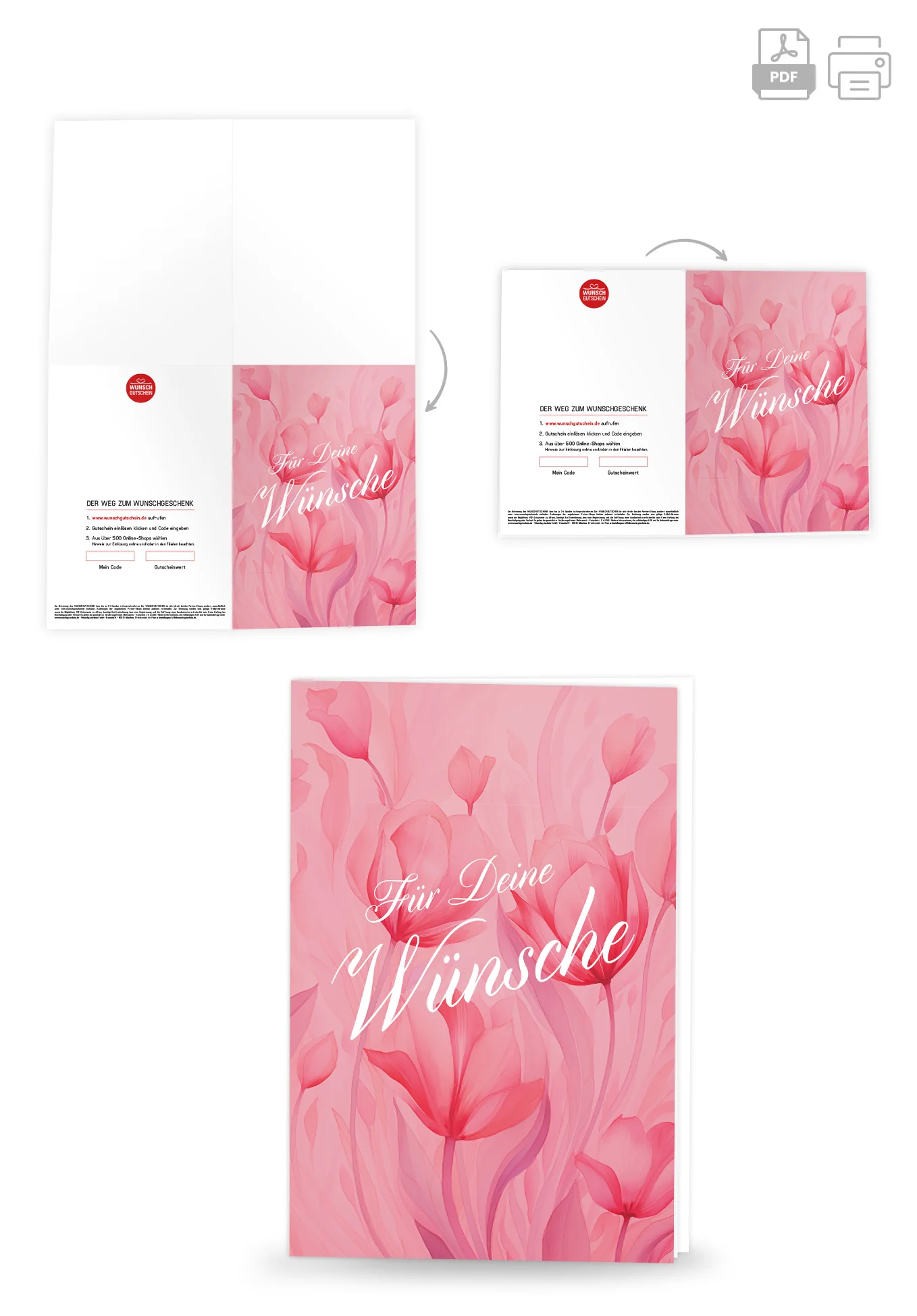 Für deine Wünsche - Pink Blumen PDF - Image 4