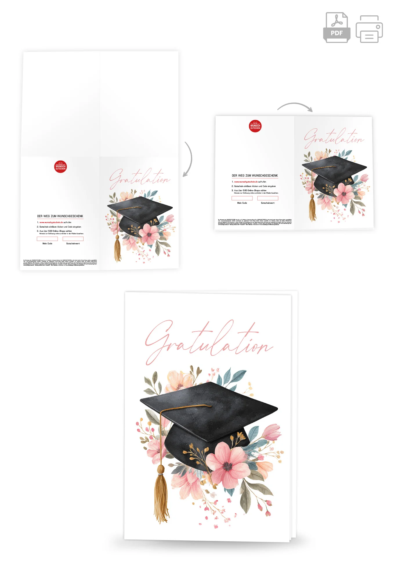Gratulation - Hut mit Blumen - Image 4