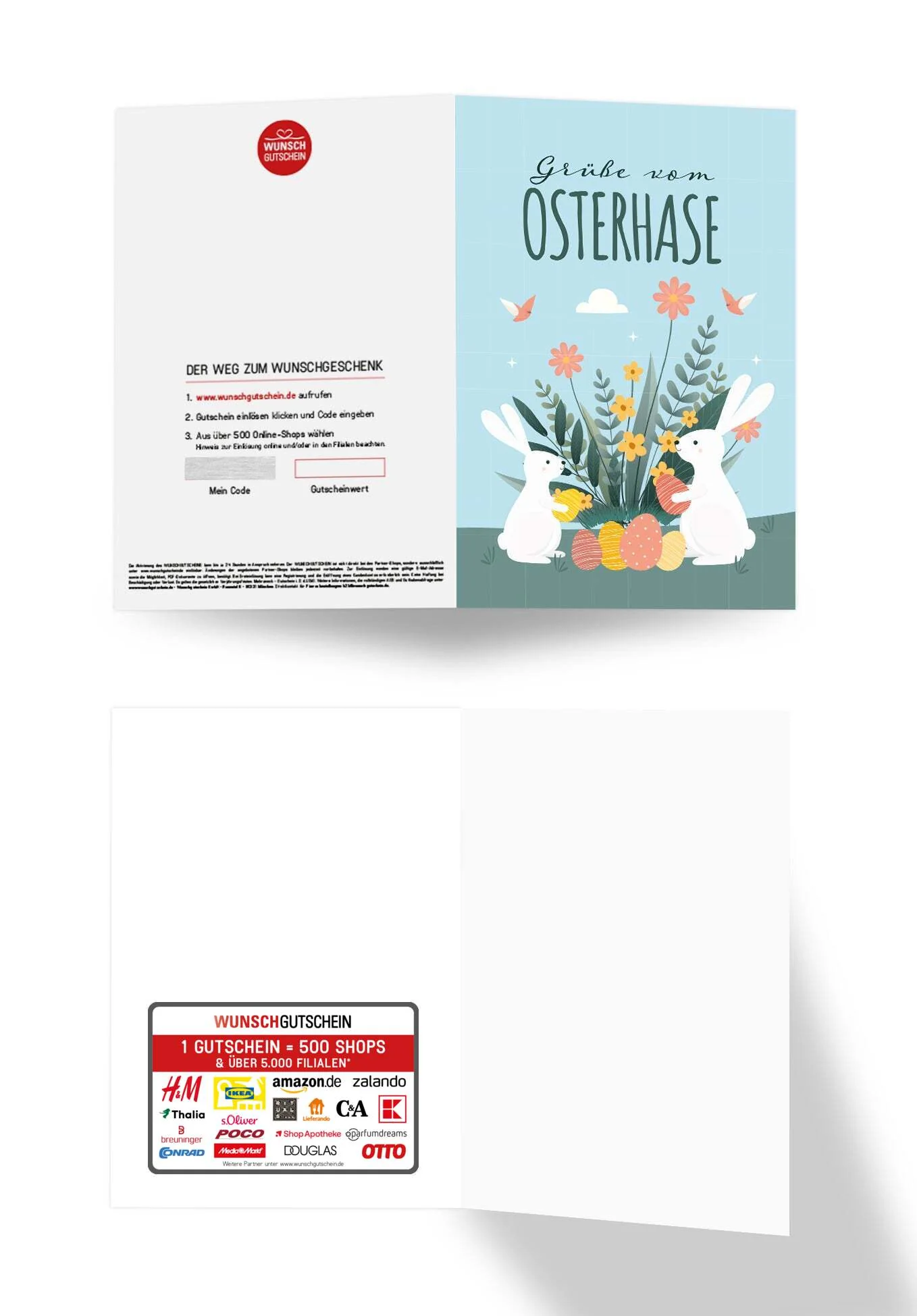 Grüße vom Osterhasen - Hase und Blumen PDF - Image 3