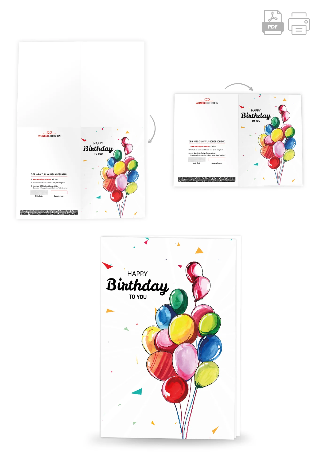 Happy Birthday - Bunte Ballons - Image 4