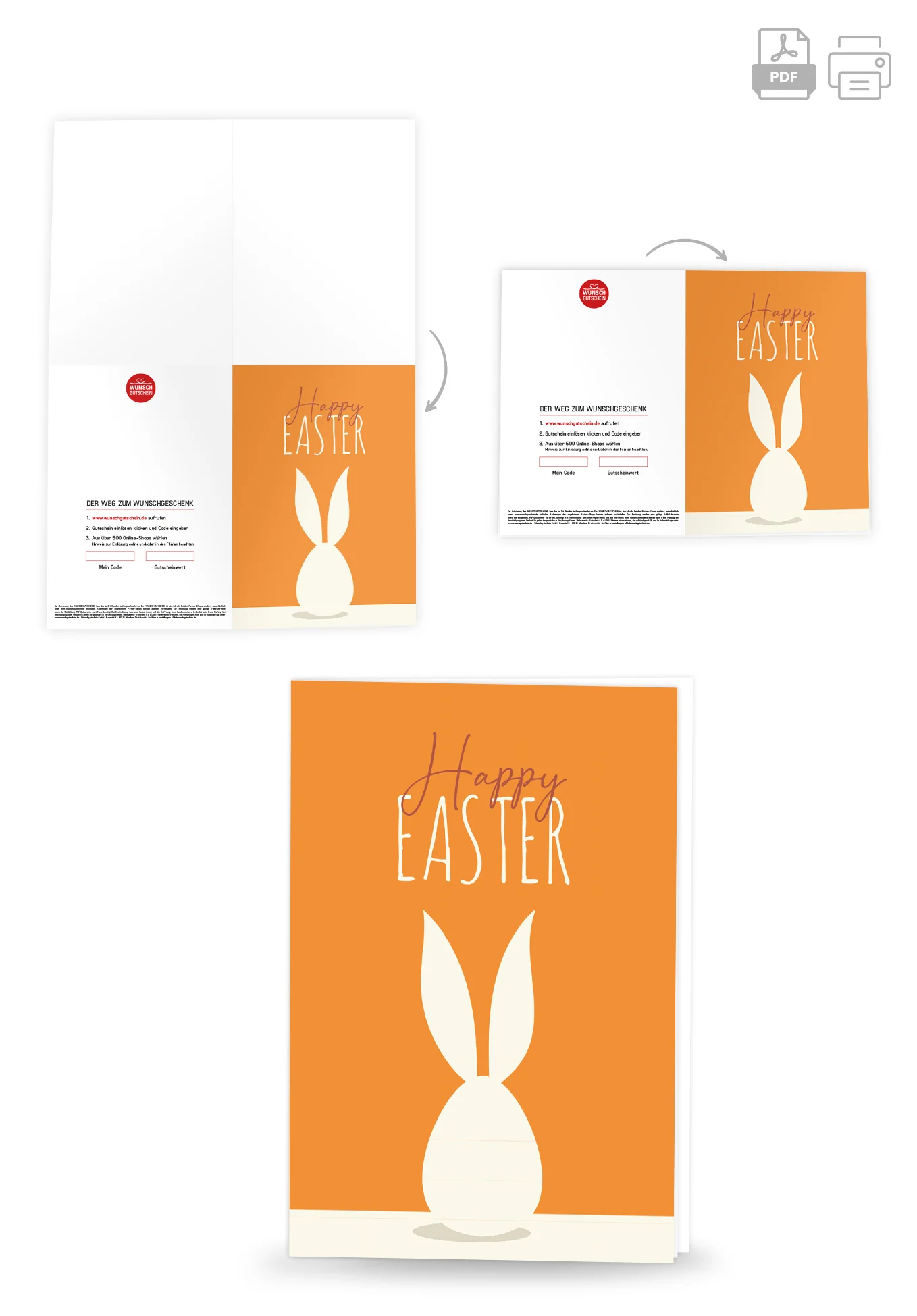 Happy Easter - Hase Weiß Orange PDF - Image 4