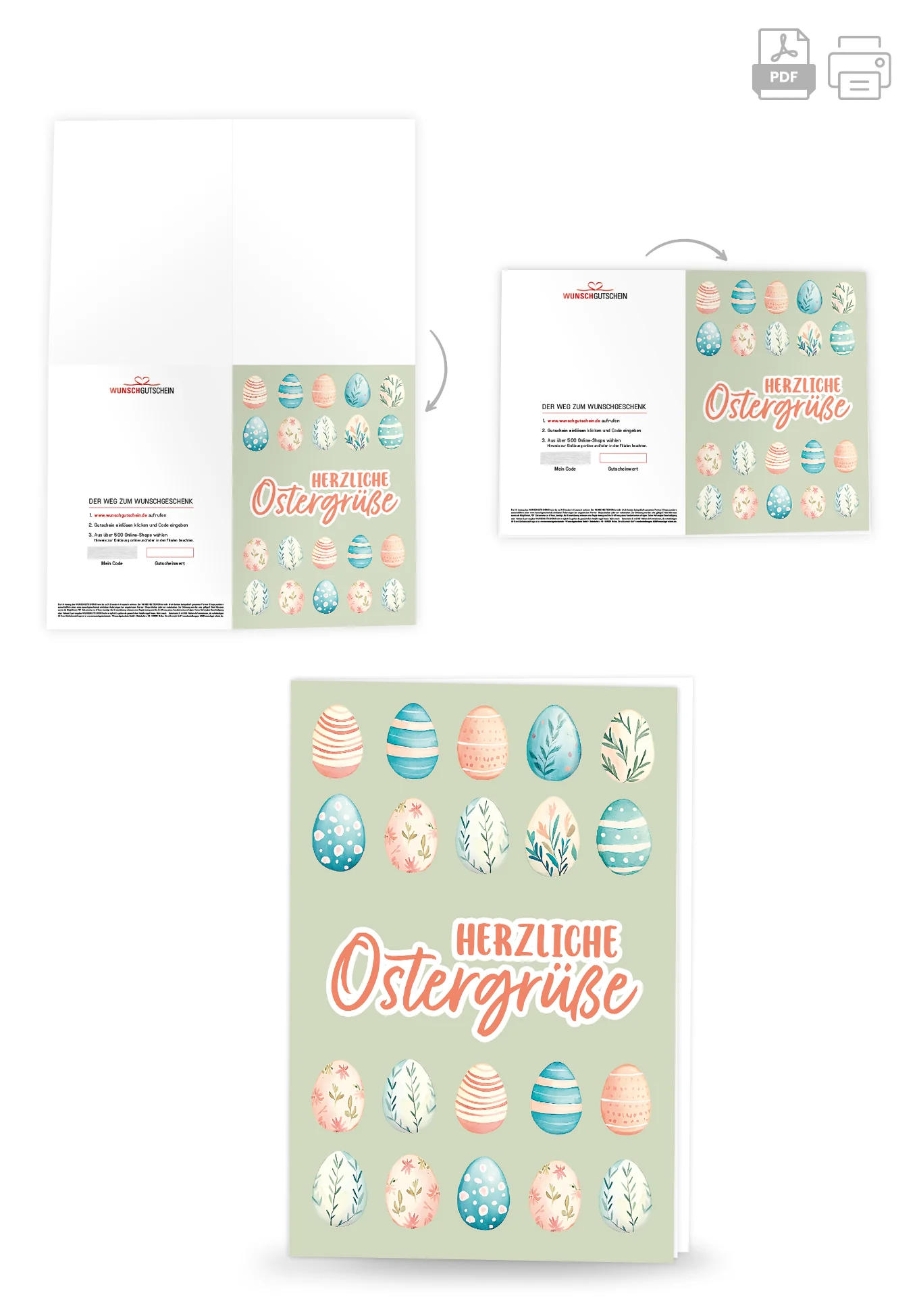 Herzliche Ostergrüße - Eiermuster Grün - Image 4