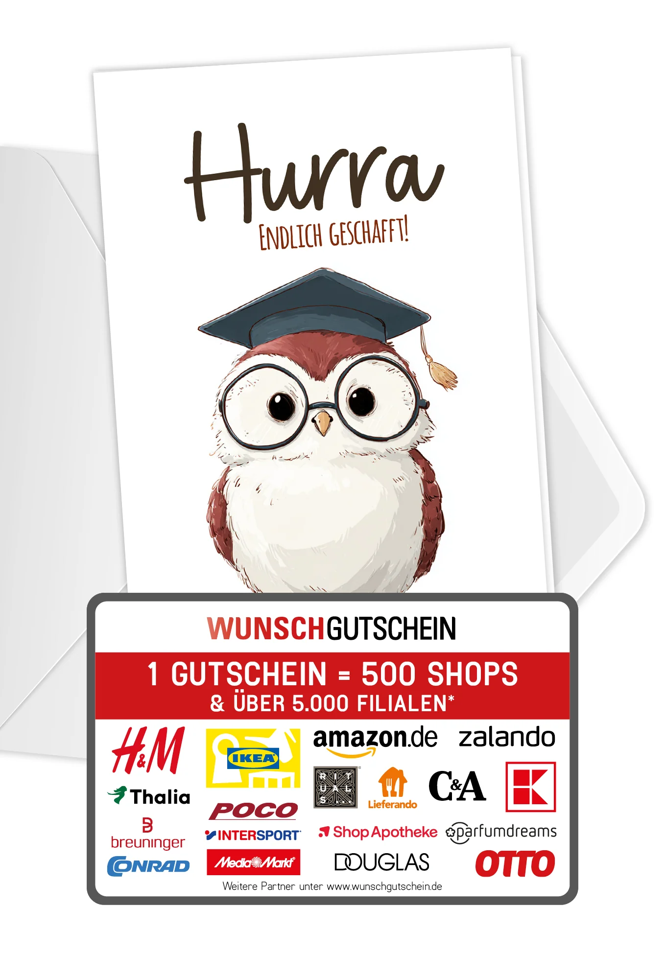 Hurra endlich geschafft - Eule