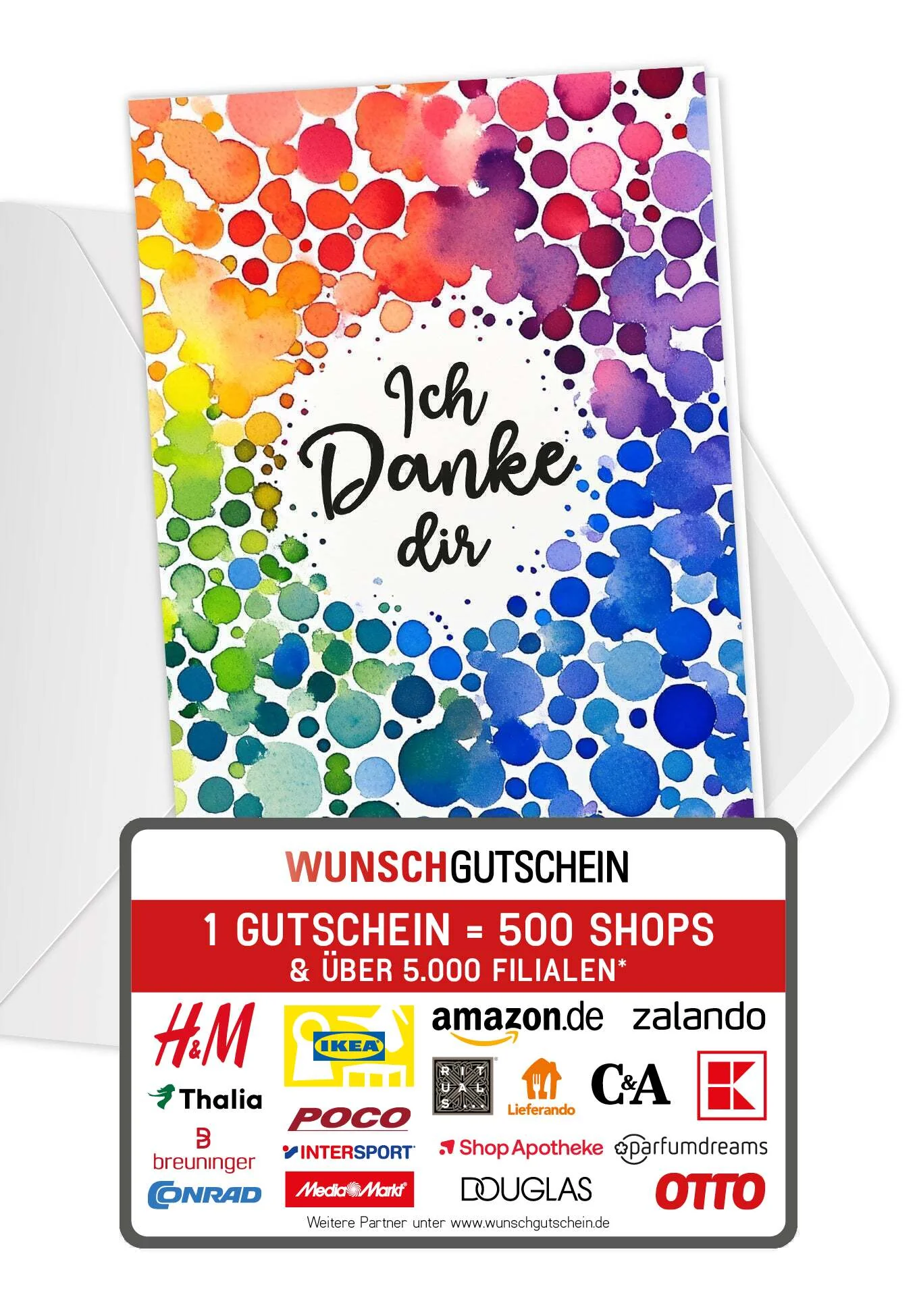 Ich danke dir - Punkte Bunt PDF