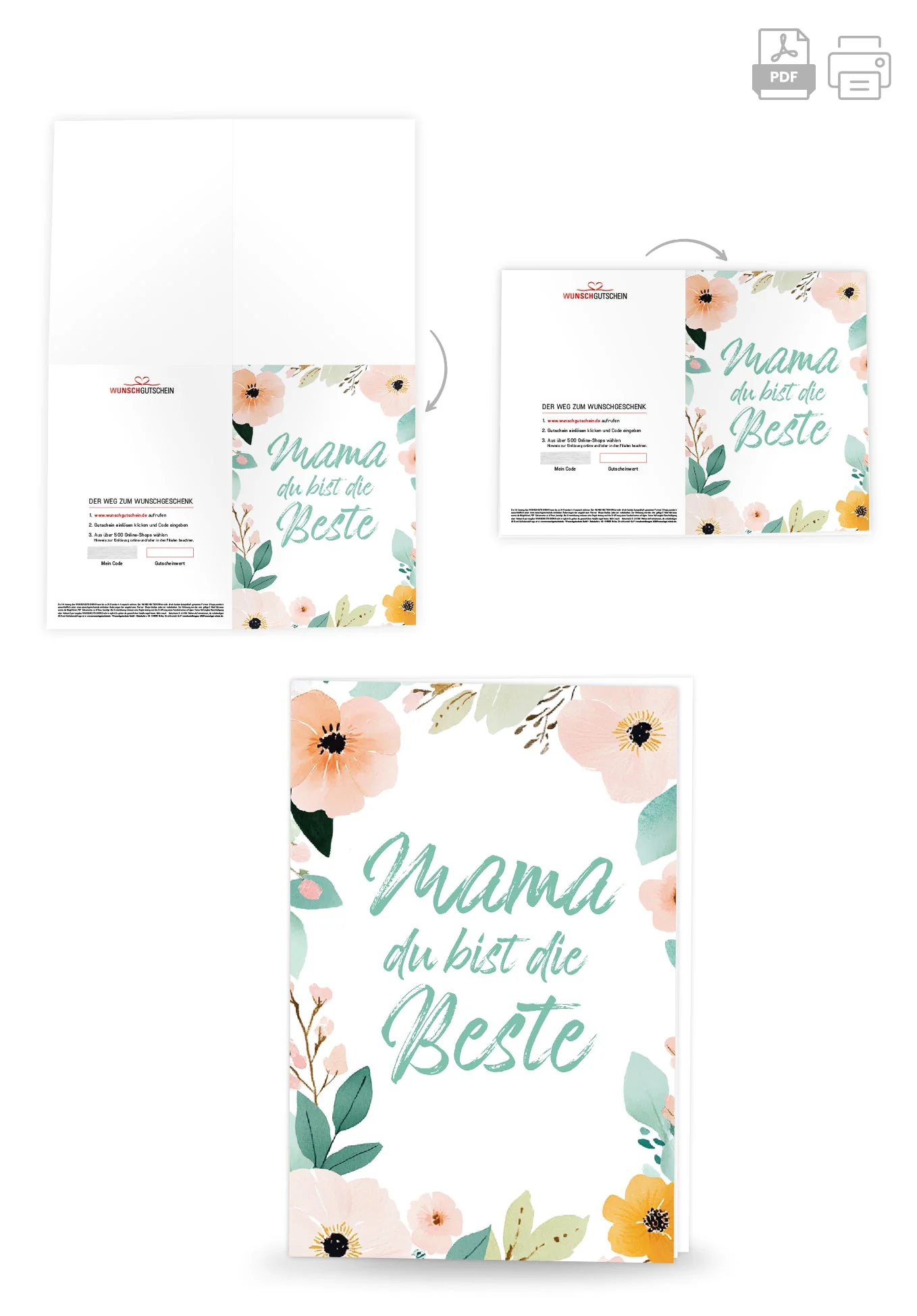 Mama du bist die Beste - Blumenrahmen PDF - Image 4