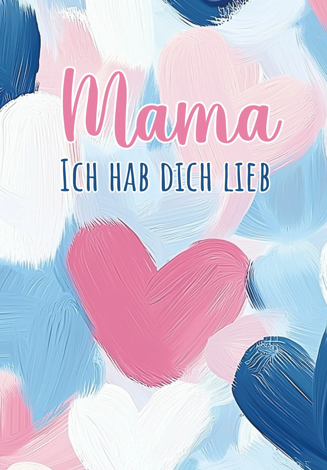 Mama hab dich lieb - Herzmuster Gemalt PDF - Image 2