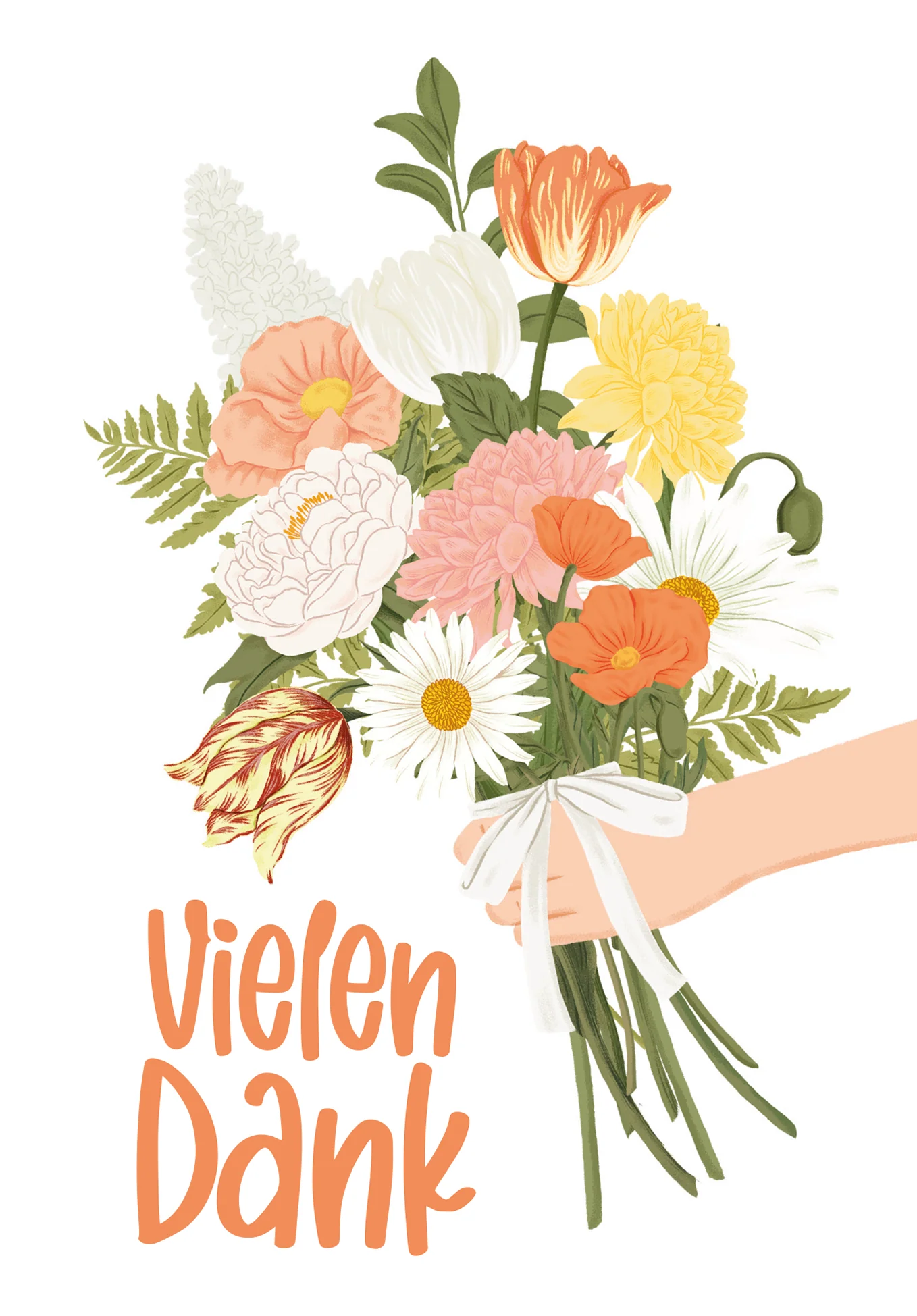 Vielen Dank - Blumenstrauss Orange PDF - Image 2