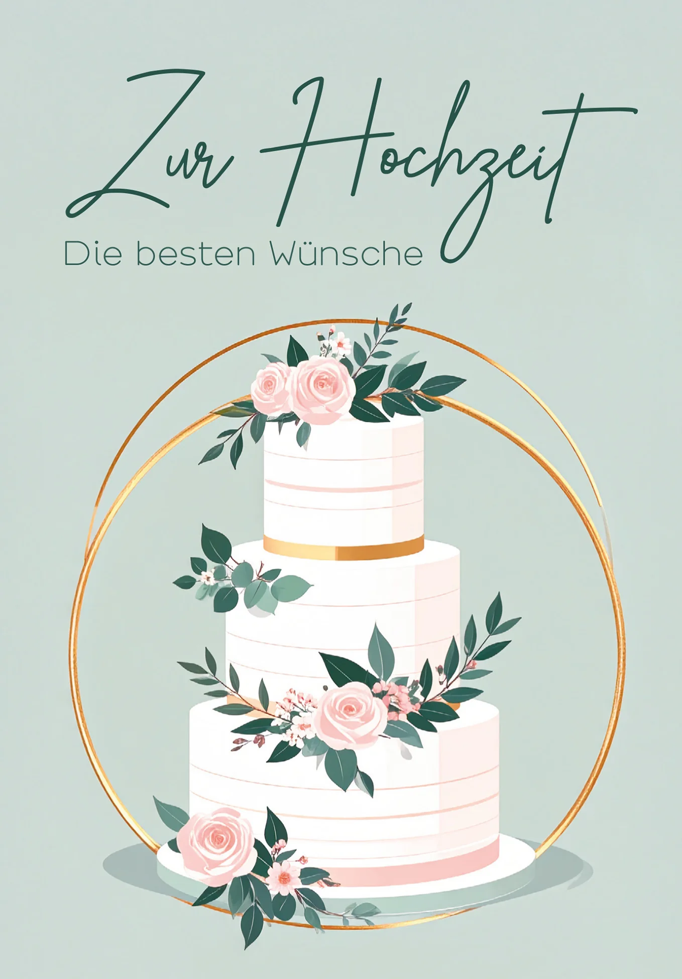Zur Hochzeit die besten Wünsch - Torte Rosen - Image 2
